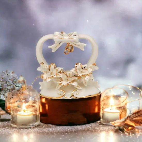 True Love Lasts a Lifetime: 50th Anniversary Orchid Flowers Cake Topper with Gold Accents, Anniversary D&eacute;cor, Anniversary Gift {2}