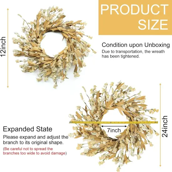 24 Inches Fall Wreaths (Wheat) {3}