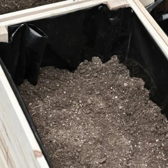 4 Piece Wooden Raised Garden Bed Planter Box for Small Spaces {3}