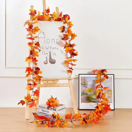 Fall Garland Maple Leaves Garlands 6.5Ft {3}