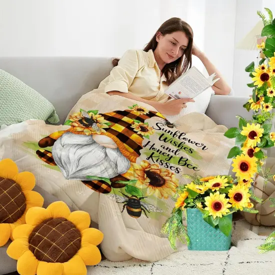 Sunflower Gnome Blanket {3}