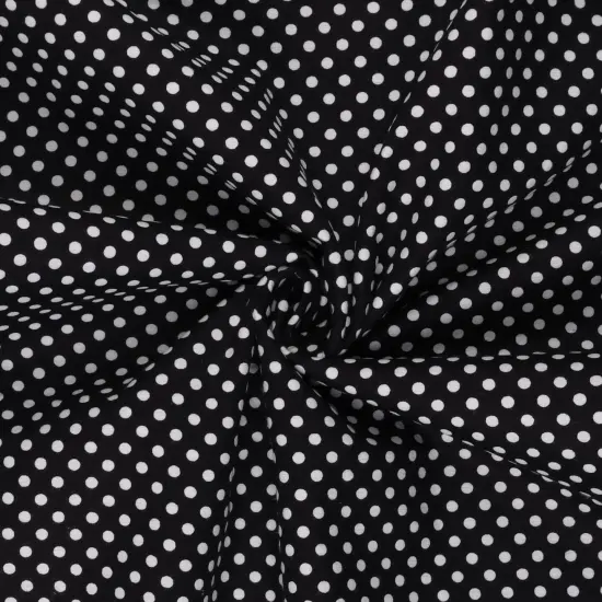 Mook Fabrics Polka Dot Flannel Fabric [43 in. Wide] - By The Yard Black/White {2}