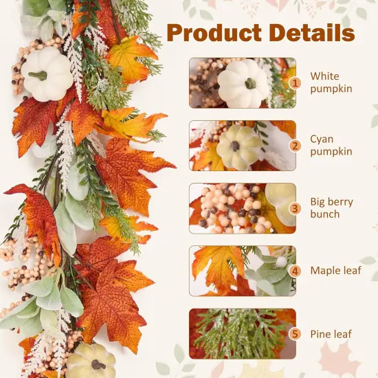 6ft Thanksgiving Fall Garlands (Style-B) {4}