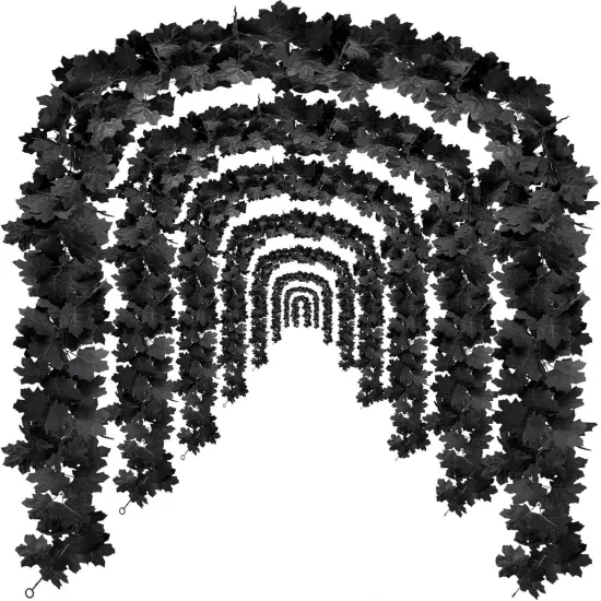 4PCS Halloween Artificial Hanging Fall Leave Maple Vines (23.6FT) {1}