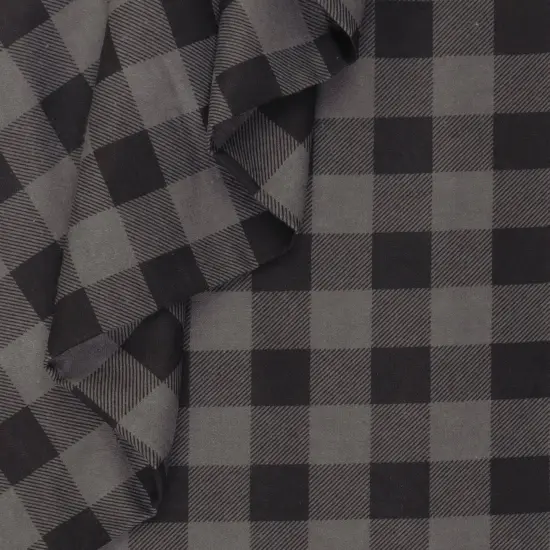Mook Fabrics Buffalo Plaid Flannel Fabric [43 in. Wide] - By The Yard Grey {2}
