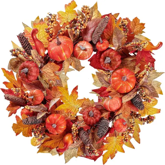 18&rsquo;&rsquo; Autumn Artificial Fall Wreath {1}