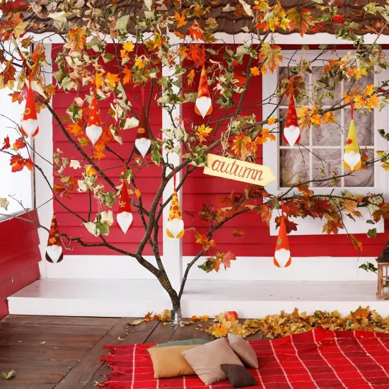 10Pcs Thanksgiving Hanging Gnomes Ornaments {4}