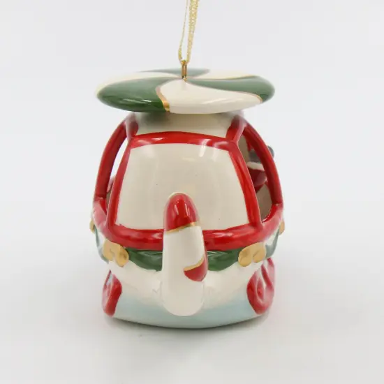 Ceramic Christmas Santa Helicopter Ornament, Home D&eacute;cor, Gift for Her, Gift for Mom, Kitchen D&eacute;cor, Christmas D&eacute;cor {4}
