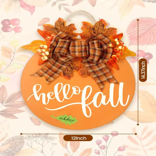 Hello Fall Wreath - 12 Inch {3}
