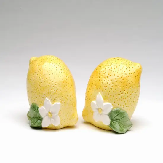 Hand Painted Ceramic Lemon Salt & Pepper Shakers, Home D&eacute;cor, Gift for Her, Gift for Mom, Kitchen D&eacute;cor, Summer Decor {3}