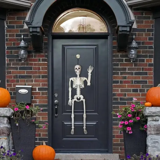 Posable Skeleton Halloween Outdoor Decorations {4}