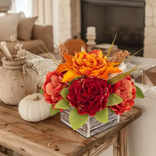 Fall Autumn Harvest Floral Centerpiece - Style 2 {5}