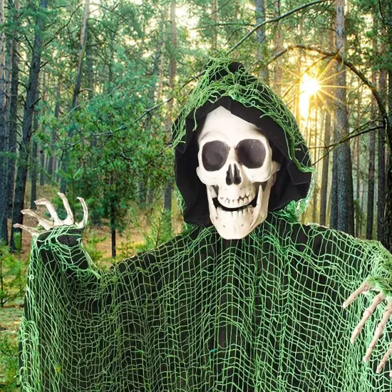 3 Pack Halloween Hanging Ghost Decorations, 36" Scary Grim Reaper Skeletons {2}