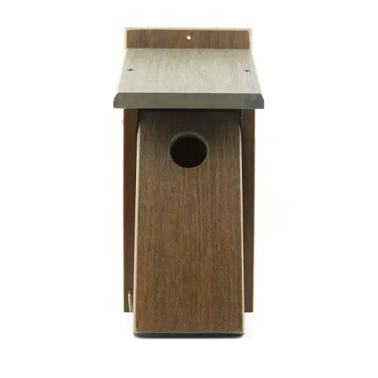 Brown-Grey Engineered Wood Outdoor Birdhouse with Ultra Shield Weather Resistance {2}