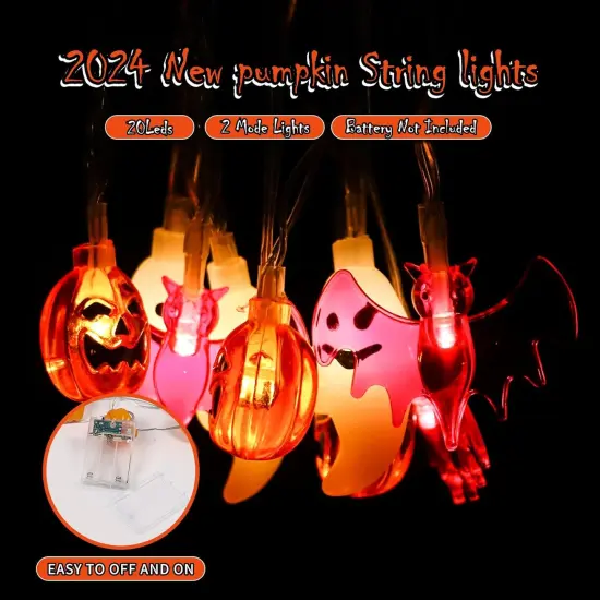 Halloween String Lights Battery Operated 9.8 Feet 20 LED {2}