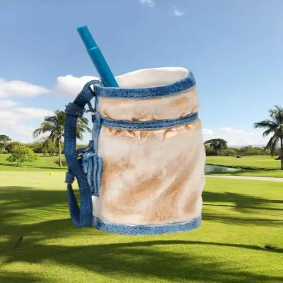 Ceramic Golf Bag Pen Holder or Mini Vase, Gift for Him, Gift for Dad, Golfer Gift, Office Decor, Home Decor {2}