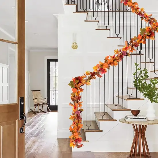 6 Pack Fall Maple Garland - 5.9ft/Strand Artificial Fall Foliage Garland {4}