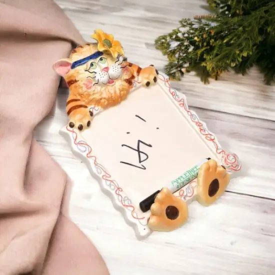 Ceramic Cat Message Board, Home D&eacute;cor, Gift for Her, Gift for Mom, Kitchen D&eacute;cor, Cat Lovers Gift, Pet Loss Gift {1}