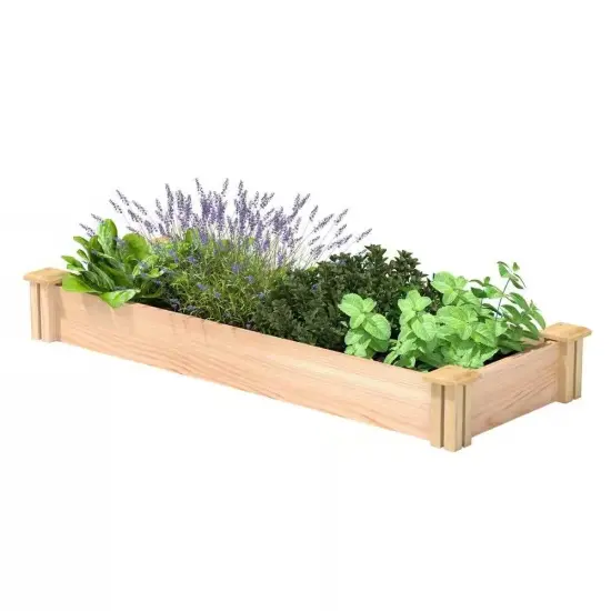 4ft Cedar Garden Bed Planter Box for Vegetables Herbs {1}