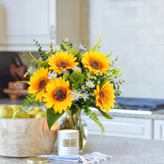Artificial Sunflower Bouquets - Blue {2}
