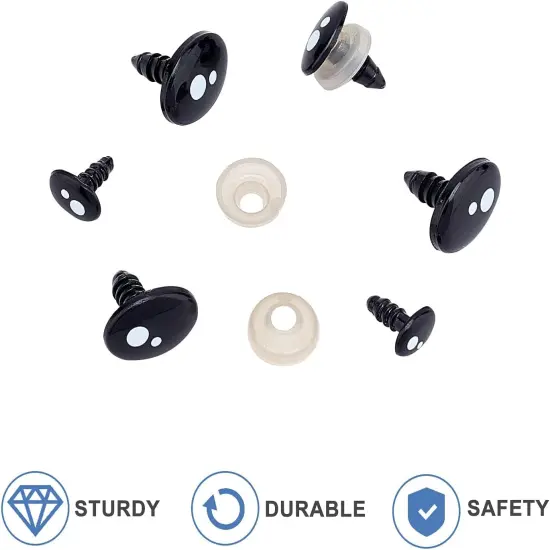 200pcs Kawaii Safety Eyes, 5 Sizes Craft Eyes {5}