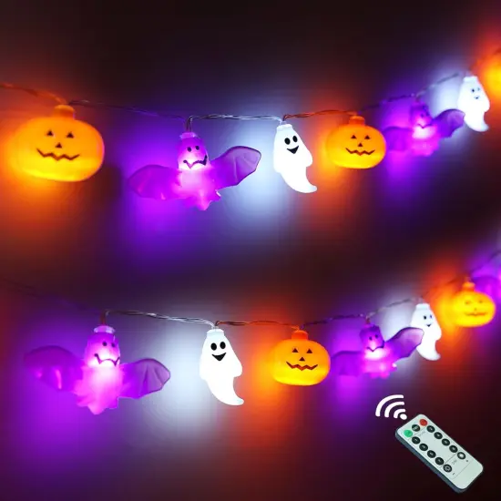 Halloween String Lights - 16.4FT 30 LED (Orange Purple White) {4}