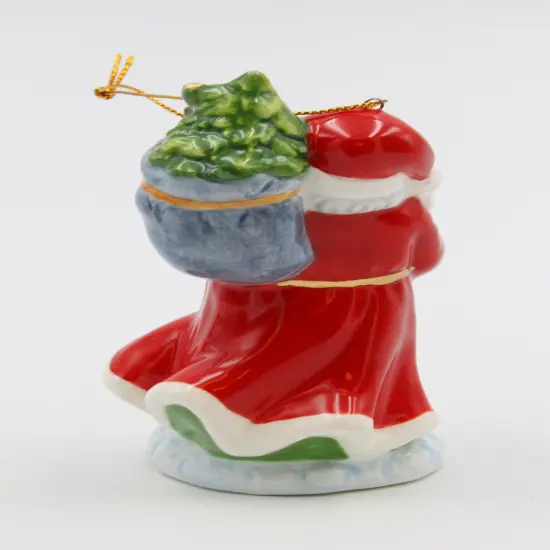 Ceramic Christmas Santa Carrying The Presents Ornament, Home D&eacute;cor, Gift for Her, Gift for Mom, Kitchen D&eacute;cor, Christmas D&eacute;cor {6}