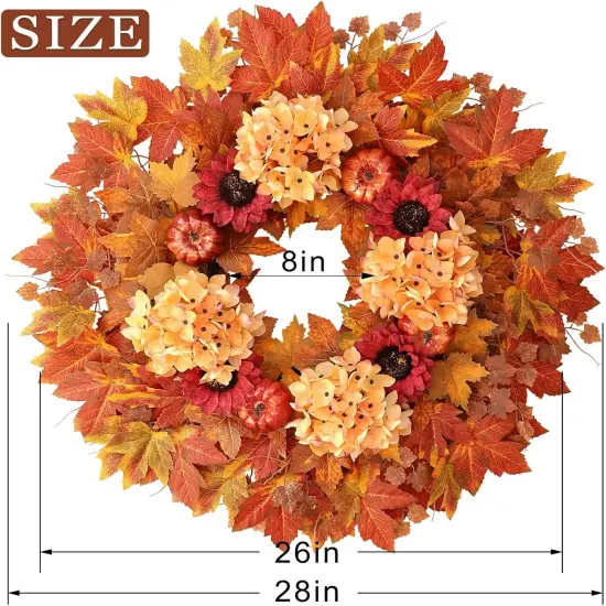 28'' Large Fall Wreath {5}