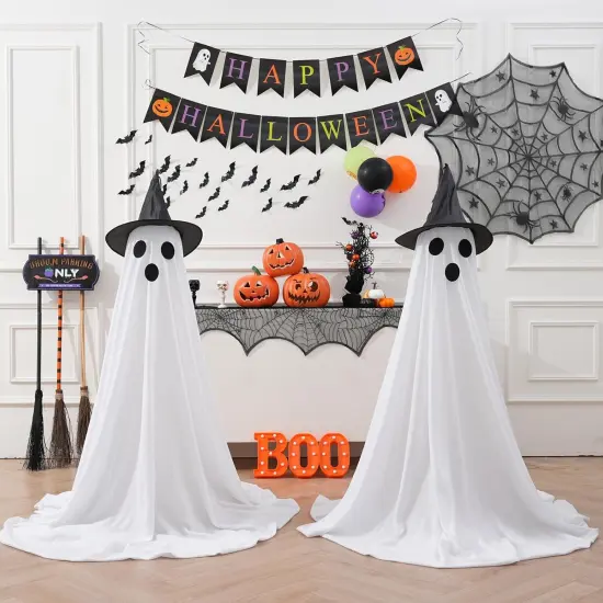 2Packs Scary Ghosts Decor with LED Lights {4}