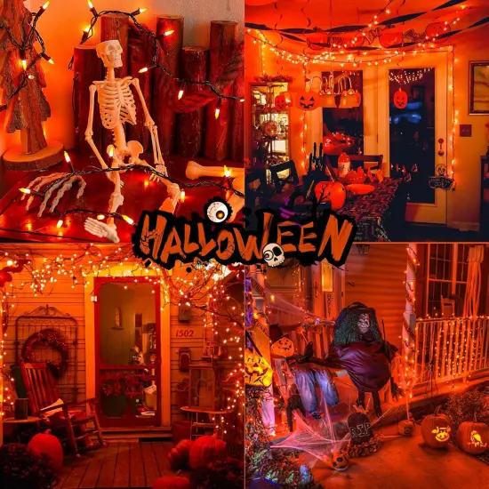 Orange Halloween Lights - 50 Count {5}