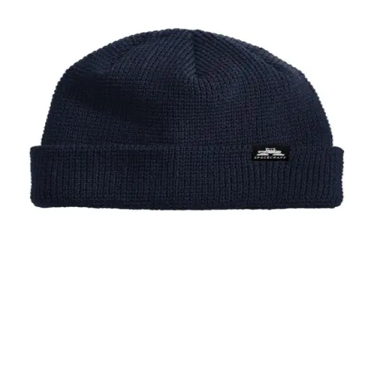 Limited Edition Spacecraft Index Beanie Soft Acrylic Versatile Cuffed or Slouched Style Insignia Blue {1}