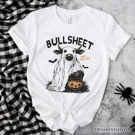 Bullsheet Halloween Bull T-Shirt, Hilarious Cow Tee for Trick-or-Treaters {6}