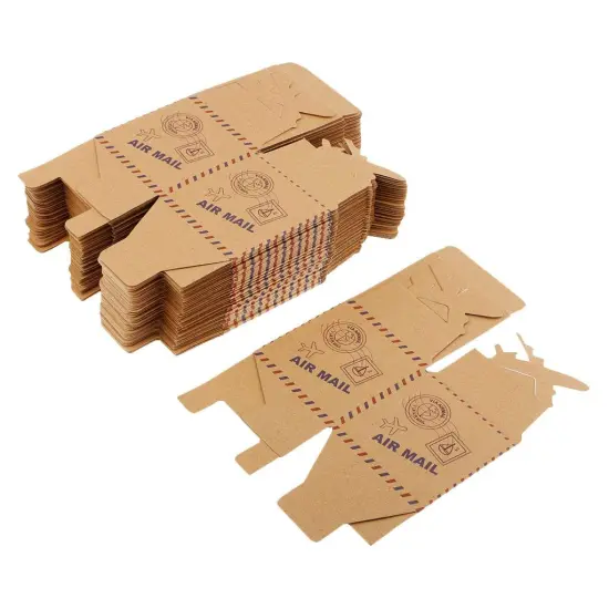 50pcs Travel Theme Airplane Kraft Paper Bag Wedding Favor Paper Bag Sweets Chocolate Candy Boxes Gift Boxes Wedding Birthday Party Favor {3}