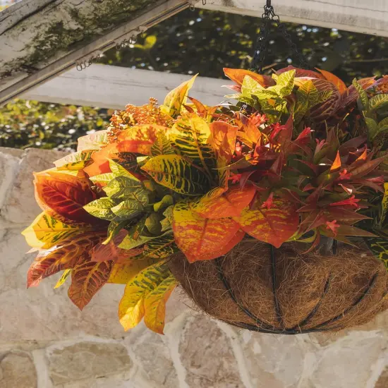 12 Bunches Artificial Fall Flowers - Color Changing Wood Landscape {4}