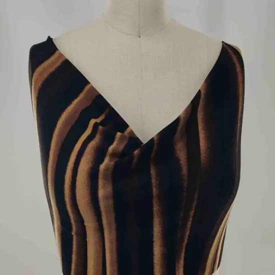 1 Yard Black & Mustard Knit Spandex Fabric 58/60" Wide Stretch Apparel Material with Polyester Blend {2}