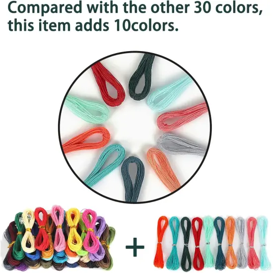 1mm 437 Yards Waxed Polyester Cord Wax Cotton String for Bracelet Making Waxed Thread for DIY Jewelry Making {2}