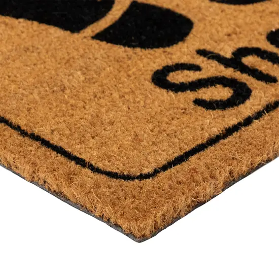 Northlight Shoe Prints and Paw Prints Doormat 18" x 30" Beige {7}