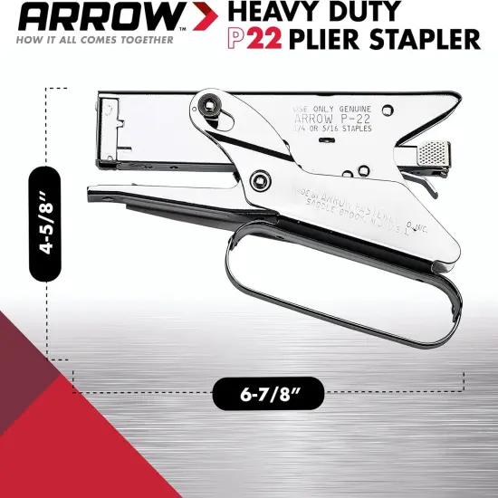 P22 Heavy Duty Handheld Plier Stapler for Crafts, Office, and Insulation, Uses 1/4-Inch and 5/16-Inch Staples {3}