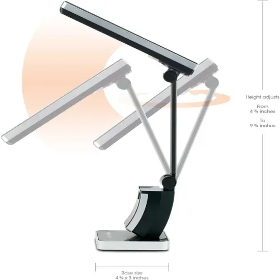 13W Slimline Desk Lamp - Home, Office, Bedroom, or Reading (Black) {3}