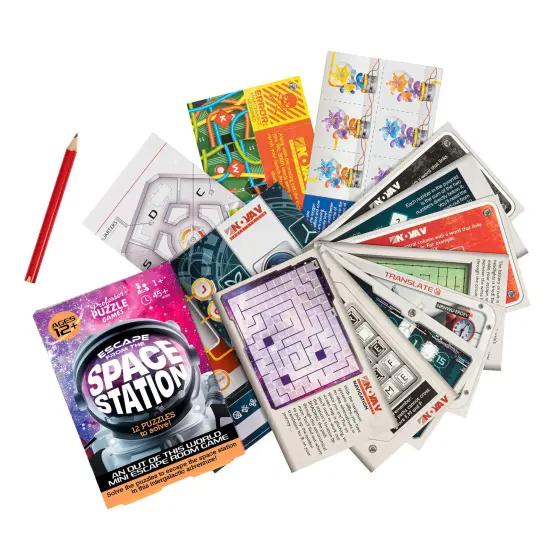 Professor Puzzle: Escape From The Space Station - An Out Of This World Mini Escape Room Game, 12 Picture-Maze-Solution Puzzles, Ages 12+, 1+ Players {3}