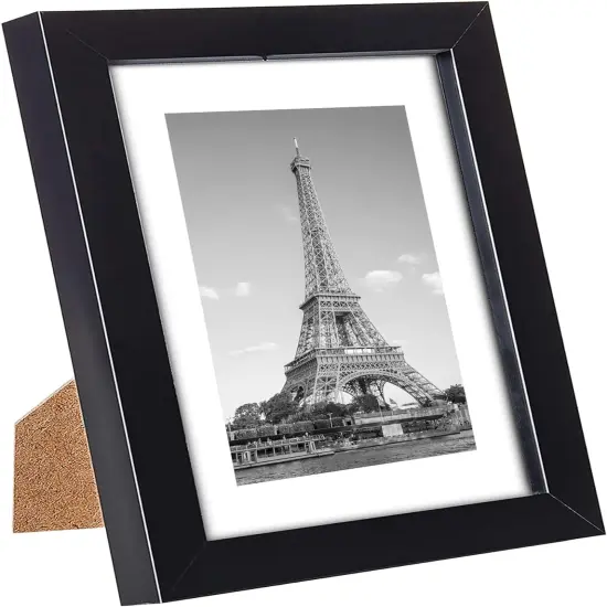 5x7 Picture Frame Set of 10, Display Pictures 4x6 with Mat or 5x7 Without, Multi Photo Frames Collage for Wall or Tabletop Display, Black {3}