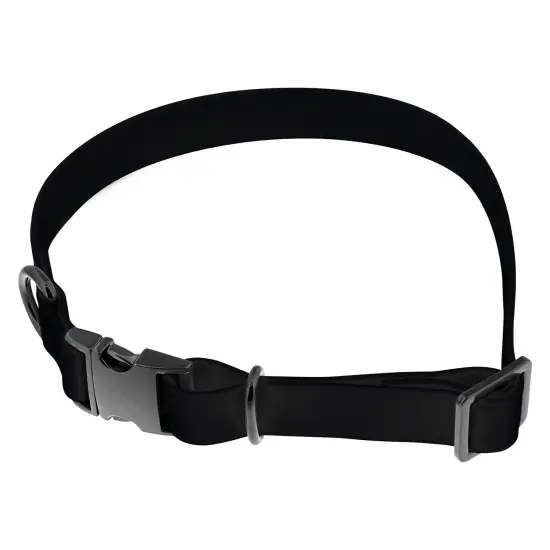MiMu Medium Silicone Dog Collar - Black 20in Stylish Dog Collar with Clasp Buckle {3}