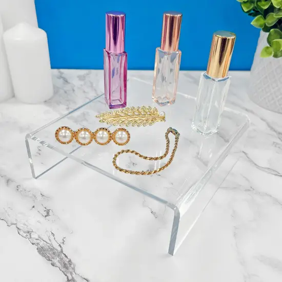 Plymor Clear Acrylic Short Square Display Riser, 2" H x 6" W x 6" D (1/8" thick) {4}