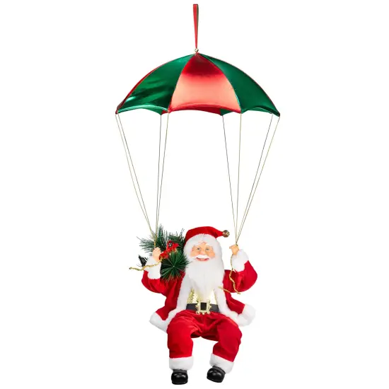Northlight Santa Claus with Gifts Parachute Christmas Decoration - 32" Red {3}