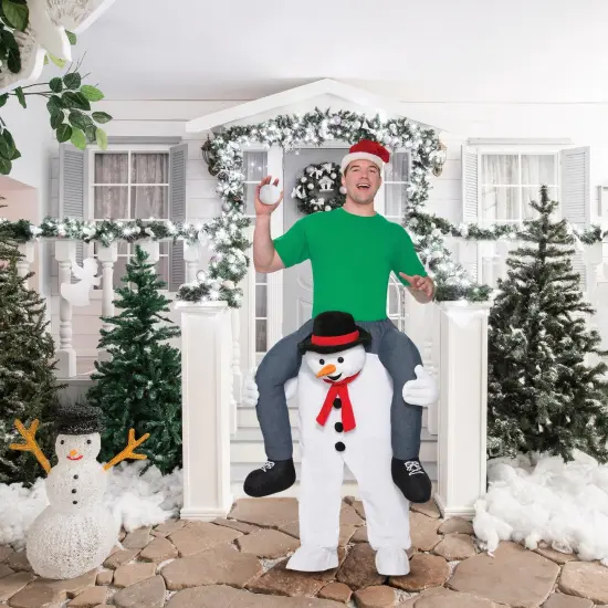Shoulder Riding Adult Costume: Snowman {4}