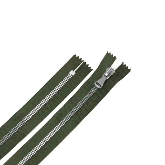 5MM Closed Bottom Zipper Olive Tape Nickel Teeth 7 Inche {5}