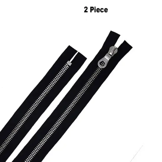 8MM Closed Bottom Zipper with KTA Pull &ndash; Black/Nickel {1}