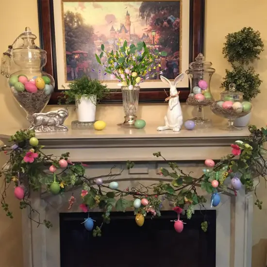 6PCS Easter Egg Stems Flowers Artificial Spring Flowers Floral Stems Easter Decorations Artificial Easter Floral Picks and Sprays Berry Stems for Easter Home Vase Table Centerpieces Wreath {5}