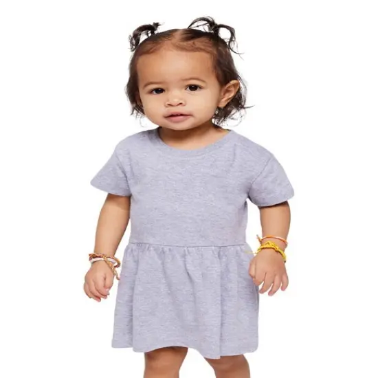 Rabbit Skins&reg; Infant Fine Jersey Dress Natrl / SunStrp {6}