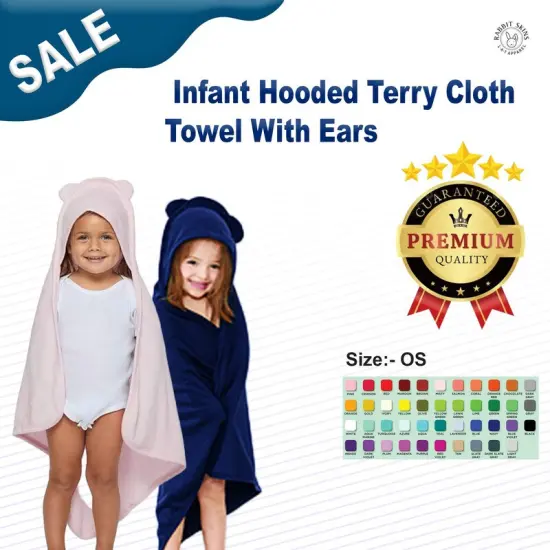 Rabbit Skins&reg; Infant Hooded Terry Cloth Towel With Ears - 1013 Ballerina {3}